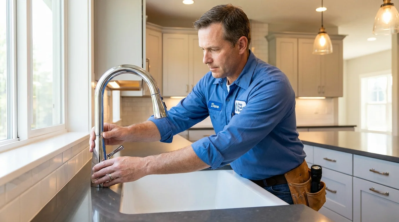 Kitchen faucet installation by Johns Plumbing LLC in Hackberry